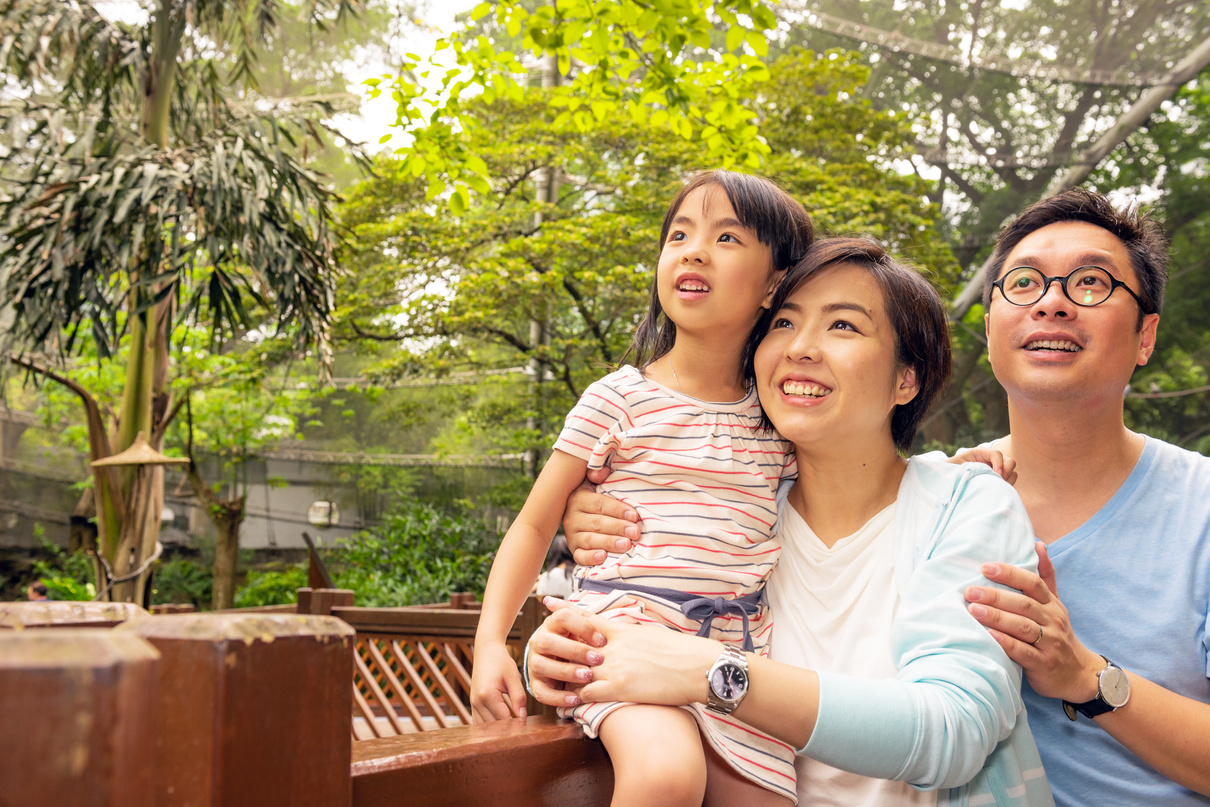 Family Day at the Park, Hong Kong Park, China, Asia