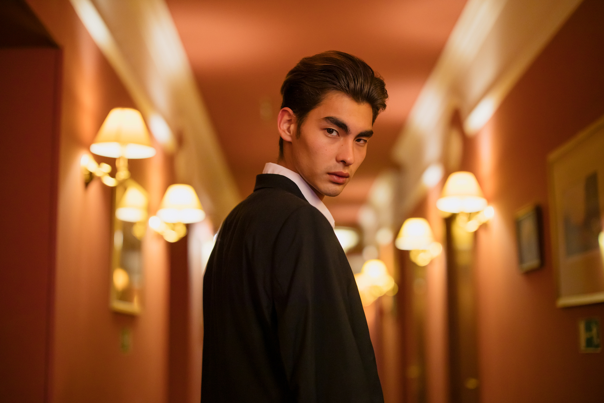 Man in Black Suit Jacket